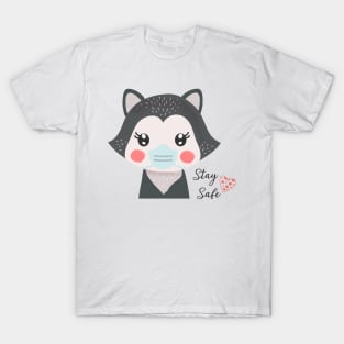 Raccoon, Stay Safe T-Shirt